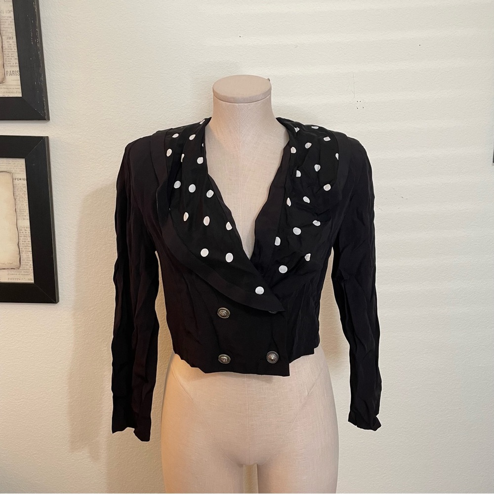 Vintage 1980s Crop Polka Dot Jacket